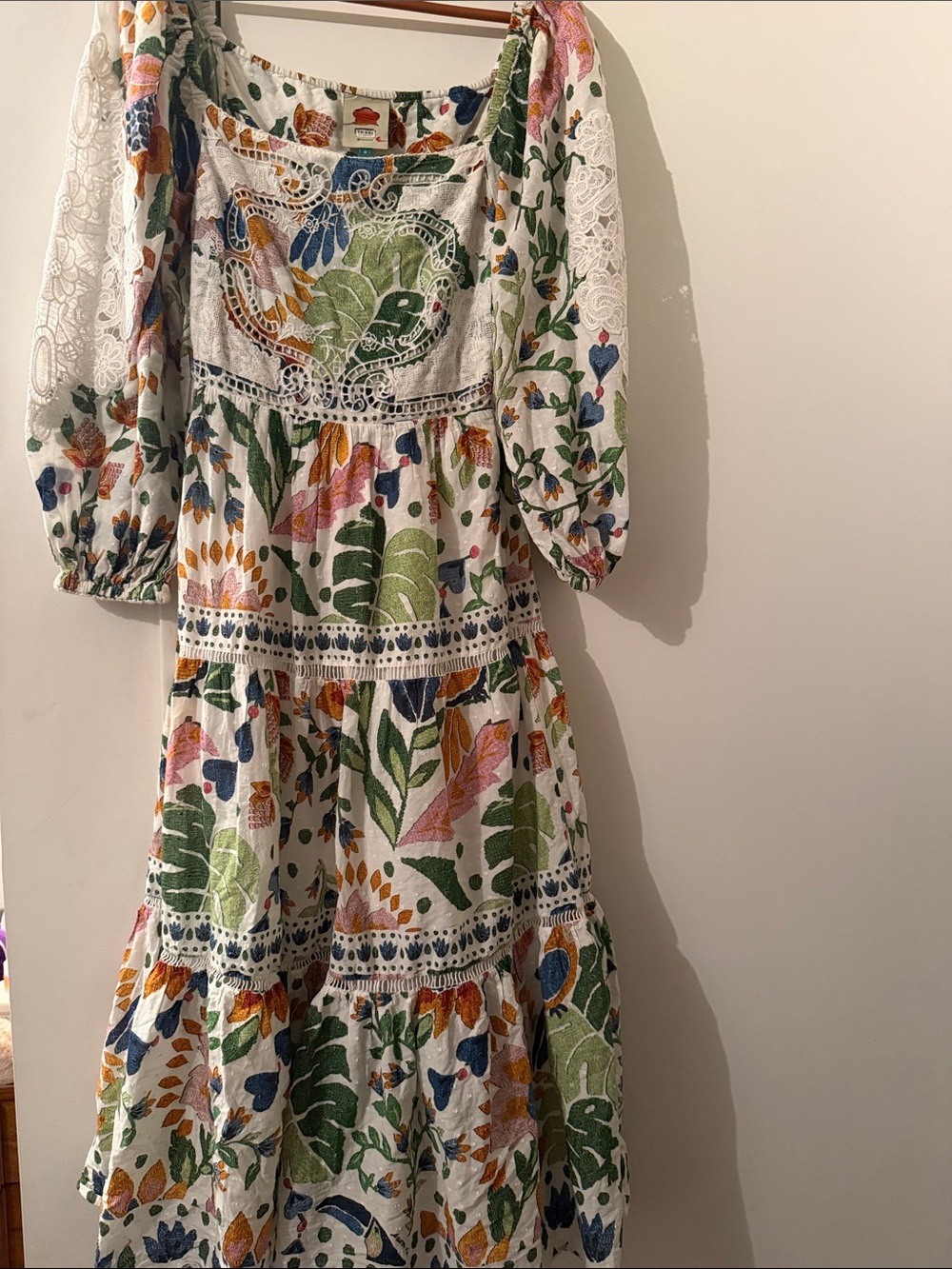 Farm Rio Summer Garden Midi-Dress Size Small - Picture 5 of 7